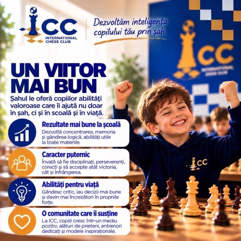 Un viitor mai bun: șahul pentru școală și viață